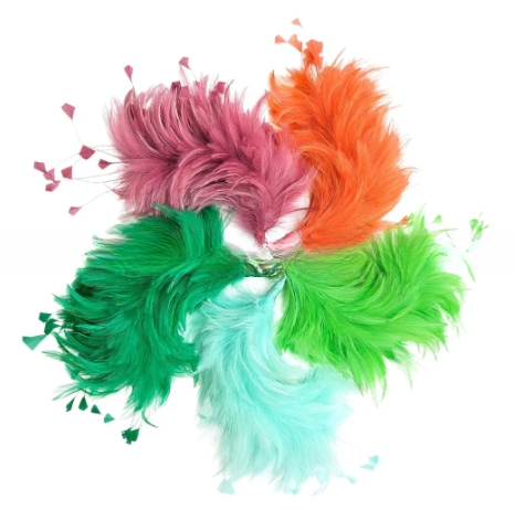 Event Party Supplies Feather Mounts Hackle Millinery Feather Flowers 15x30cm
