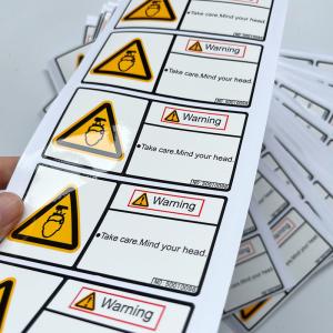 Quality Waterproof Labels Warning Vinyl Packaging Stickers Custom Logo wholesale