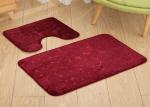 100% polyester bathroom non slip mat bath set pedestal toilet lid cover rugs