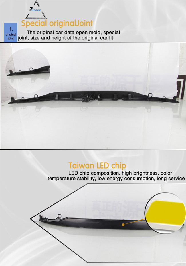 Additional Car Spoiler Led Lights Rear Trunk For Toyota Fortuner 2015-2018 2 Pcs