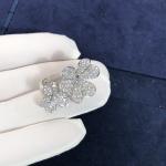 Van Cleef & Arpels 18k White Gold Frivole Between The Finger Ring Natural Vs