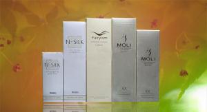 Quality 4 Colors Printing Hot Foil Stamping White Paperboard Cosmetic Packaging Boxes wholesale