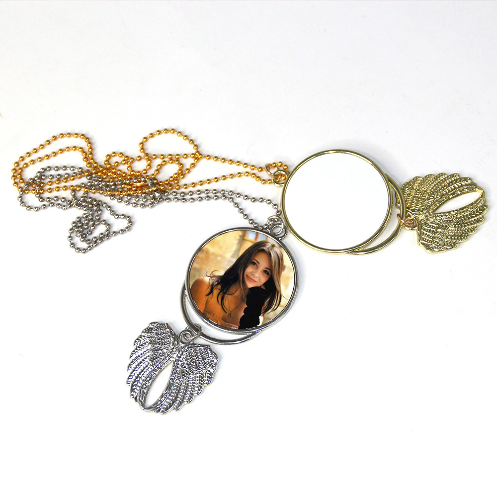 Blank Sublimation Angel Wings Car Ornament For Car Decorations