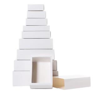 China Pull Out Cardboard Slide Open Gift Boxes Folding Kraft Paper Drawer Box With Sleeve on sale