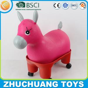 Quality plastic jumping horse with wheels wholesale