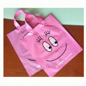 Quality Customized Design Printed Soft loop handle bag shopping plastic bags handbags wholesale