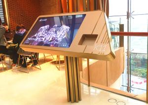 China Supermarket Digital Information Kiosk / 42 Inch Touch Screen Display With Barcode Scanner on sale