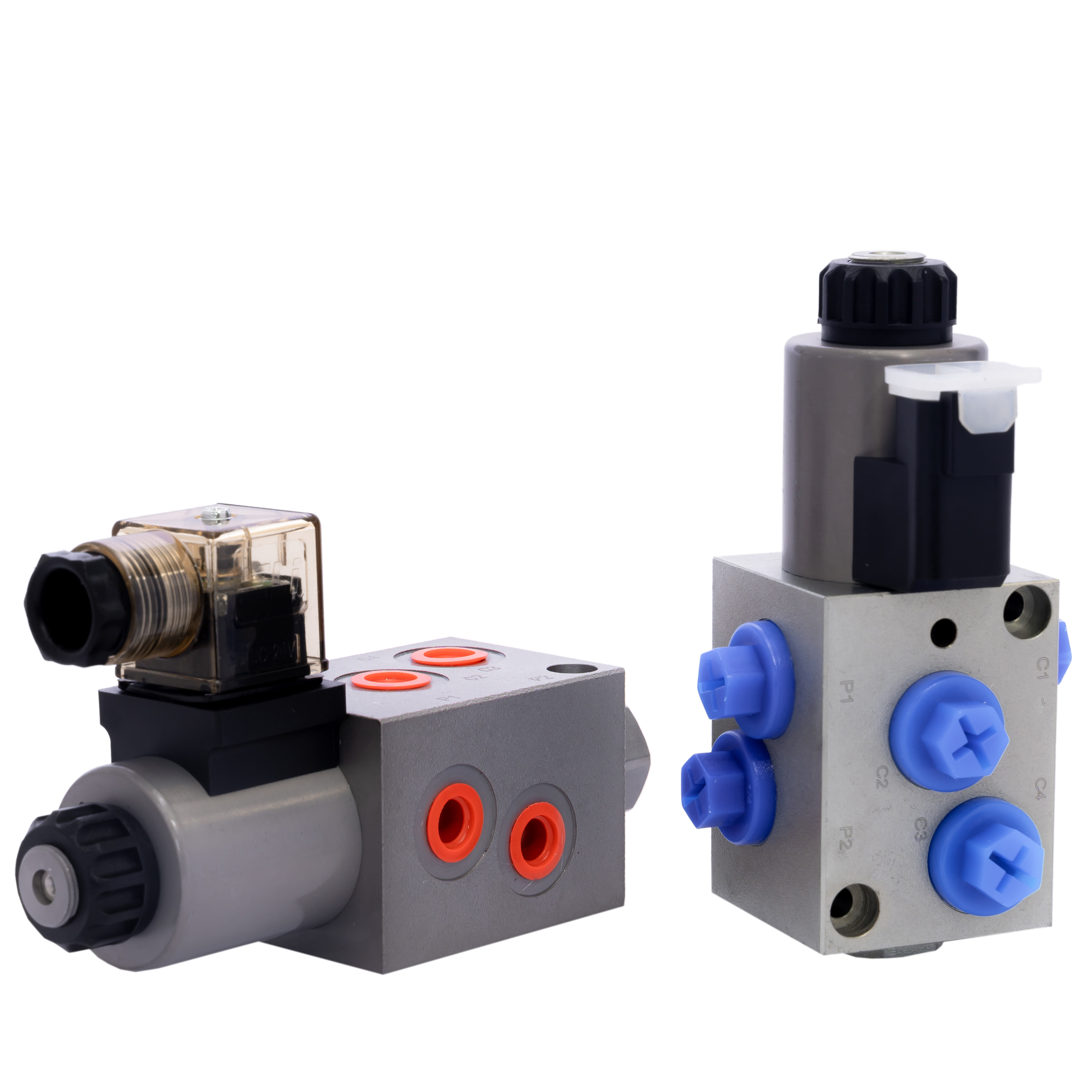 On Off Solenoid Control Valve 6 Way 2 Position Hydraulic Electric Valve