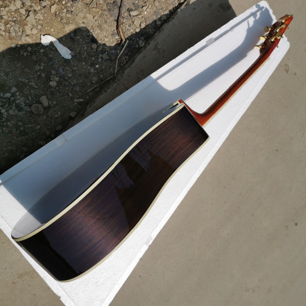 Custom Left Handed 814c Folk Acoustic Electric Guitar Natural Color