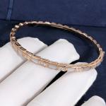 Elegant i 18k Gold Serpenti Viper Bracelet White MOP Natural Diamonds Real Gold