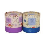 Coffee Tea Cardboard Paper Tube , Cylindrical Paper Tube Box With Gold Foil Logo
