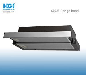 Quality 60CM Slim Slide Out Telescopic Range Cooker Hood Stainless Steel wholesale