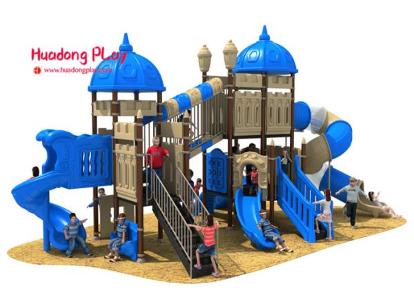 ISO9001 Outdoor Playground Equipment Light Weight Plastic Material Eco -