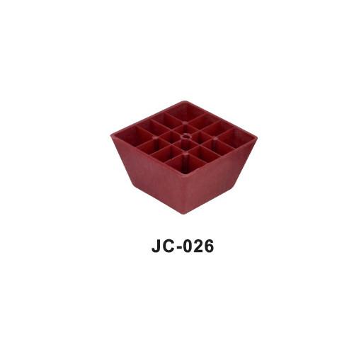 custom plastic sofa legs PP material dark red plastic square sofa legs JC-024