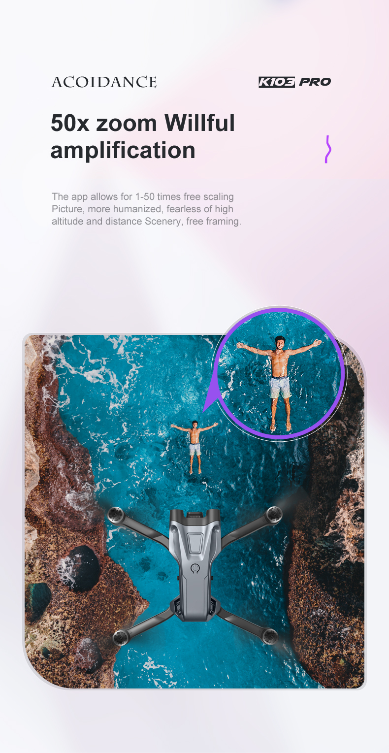 K103 Pro Aerial Drone 8k HD Camera GPS Obstacle Avoidance RC Helicopter FPV Wifi Professional Foldable Quadcopter Toy
