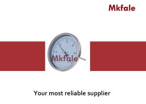 Quality Liquid Pressure Gauge Stainless Steel Bimetallic Coil Thermometer Instrument Glass Window wholesale