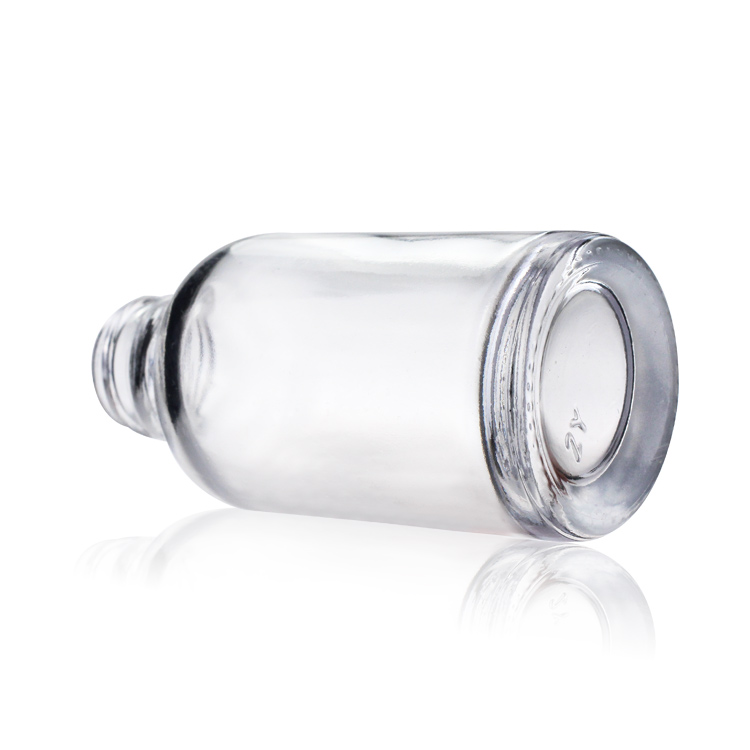 Round Shape Empty Essential Oil Bottles 30ml Clear Glass Dropper Bottles