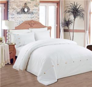 Quality Sateen Stripe Duvet Cover Set Polyester Cotton Bedding Set 4pcs wholesale