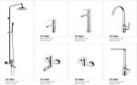 Brushed Bathroom Vessel Faucet Deck Mounted Bathroom Water Tap