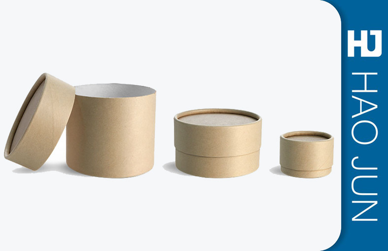 Black And White Paper Cardboard Cylinder Tubes For Wine Gift Packaging