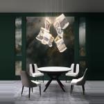 LED Postmodern Silver Love Paper Designer Stairs Staircase Chandelier Lighting