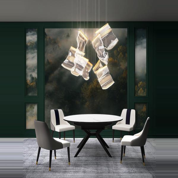 LED Postmodern Silver Love Paper Designer Stairs Staircase Chandelier Lighting
