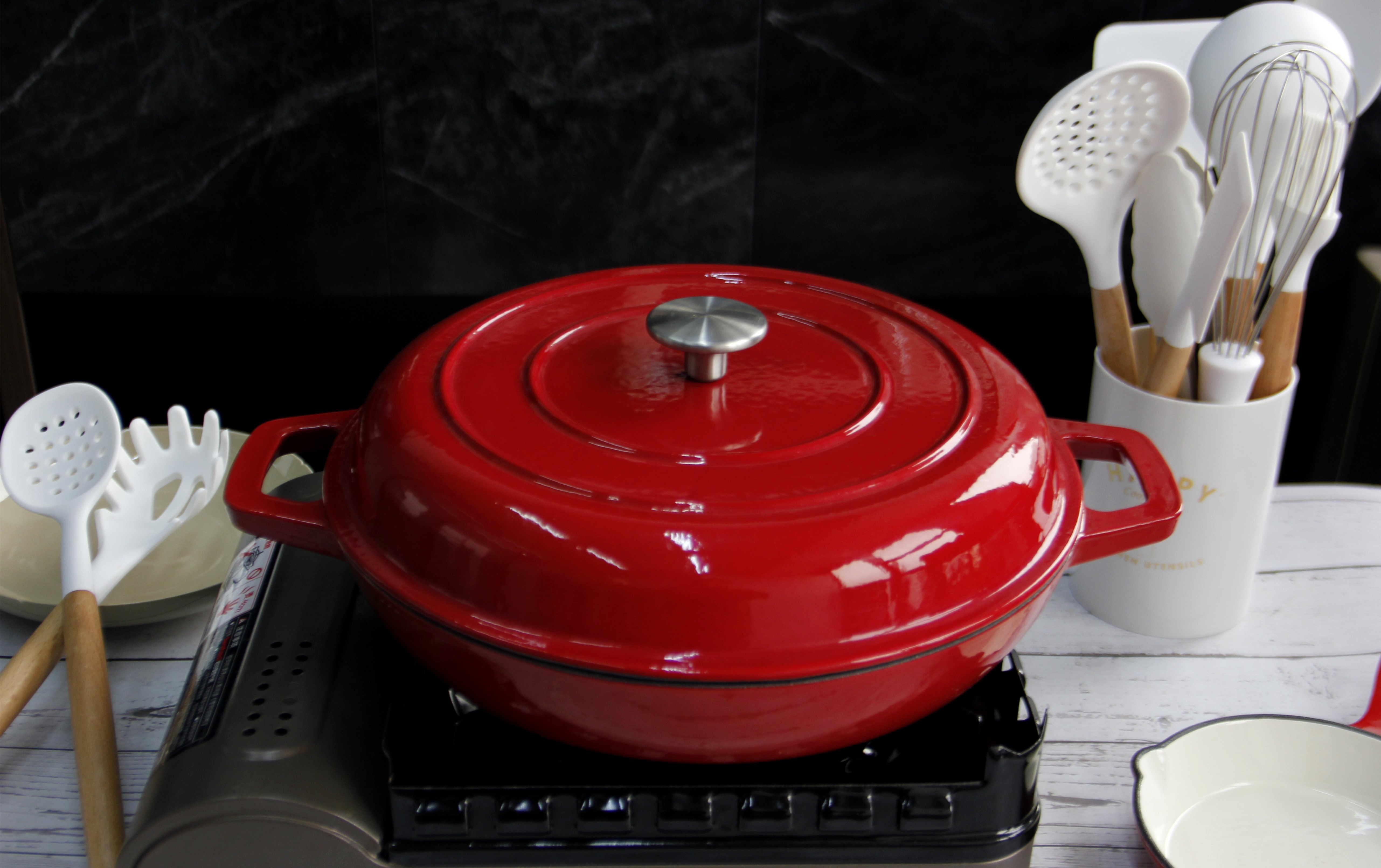 Enameled Reliable Cast Iron Casserole Cast Iron Soup Pot 29/31cm