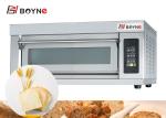 Pizza Oven Bakery One Deck Three Trays Electric Oven For Commercial Kitchen