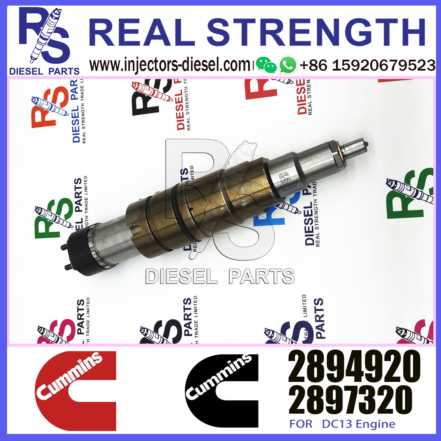 diesel engine parts truck engine ISX15 QSX15 X15 engine common rail fuel injector 2872405 2894920 5579415