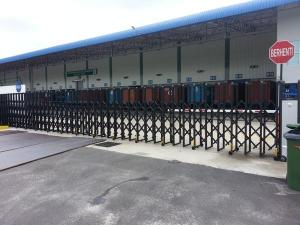 Quality Warehouse Motorized Auto Folding Gate Powder Coated Retractable wholesale
