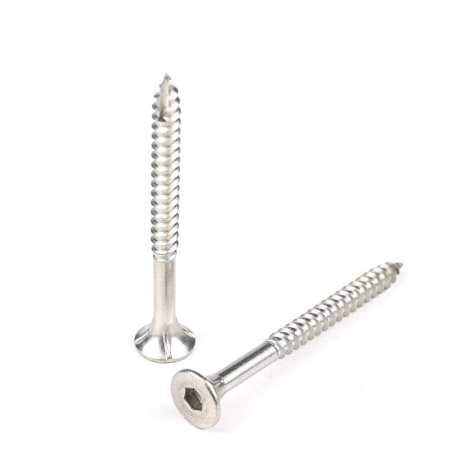 304 Stainless Steel Hexagon Socket Hardware Screw 75mm for Timber Construction Building