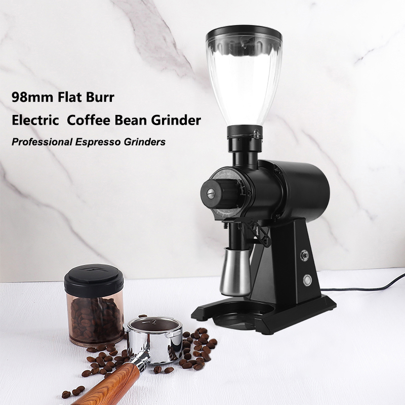 98mm Flat Burr Coffee Grinder With Stainless Steel Titanium Plated Burr Material