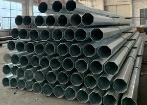 Quality 45ft Height 3.5mm Thick Q345 2 Section hot dip galvanized Steel Electric Pole wholesale