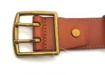 38mm Men'S Leather Double Prong Belt For Jeans Trousers