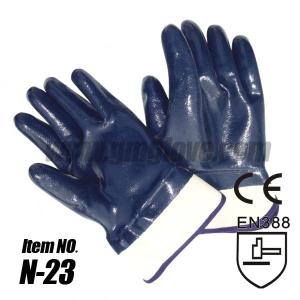 Quality Cotton Nitrile Industrial Gloves, Fully Coated, Safety Cuff wholesale