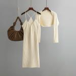 Autumn Outdoor Activity 2024 New camisole knit camisole cardigan dress women's