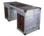 Aviation Aluminum Vintage Table Office Trunk Desk Aviator Furniture