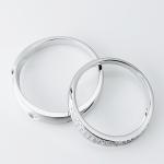 High Clarity Mirror Polished 9.9g Personalised Couple Rings