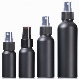 Quality Black Aluminum Spray Bottle Pump Empty For Cosmetic Essential Oil Durable wholesale