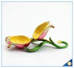 Handmade Pink Bud Flower Trinket Box Belt Hook Jewelry Box SCJ643