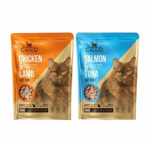 Quality biodegradable flat bottom aluminum foil packaging dog food cat litter packaging bags wholesale