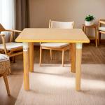Square Brown Dining Room Table Chairs for Elderly in Home Care Community Direct