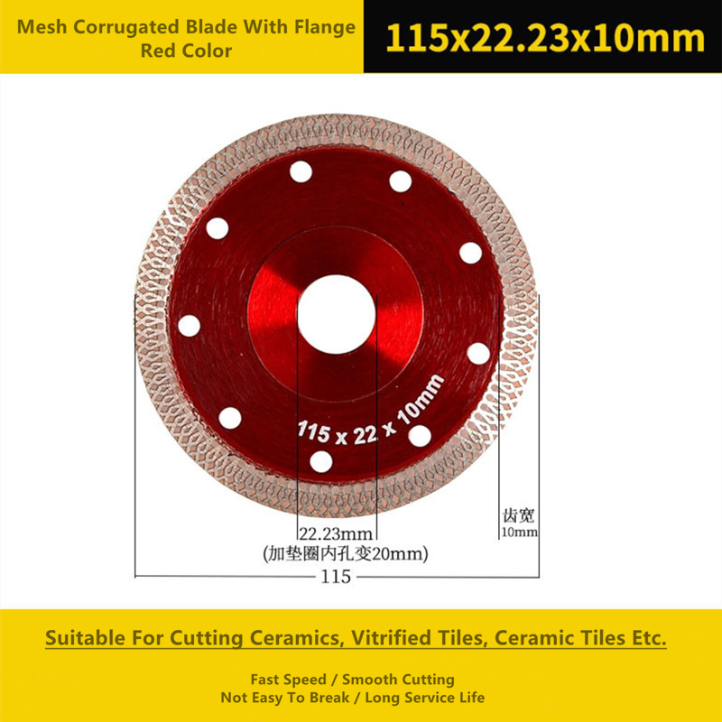 115mm Diamond Cut Circular Saw Blade Mesh Corrugated