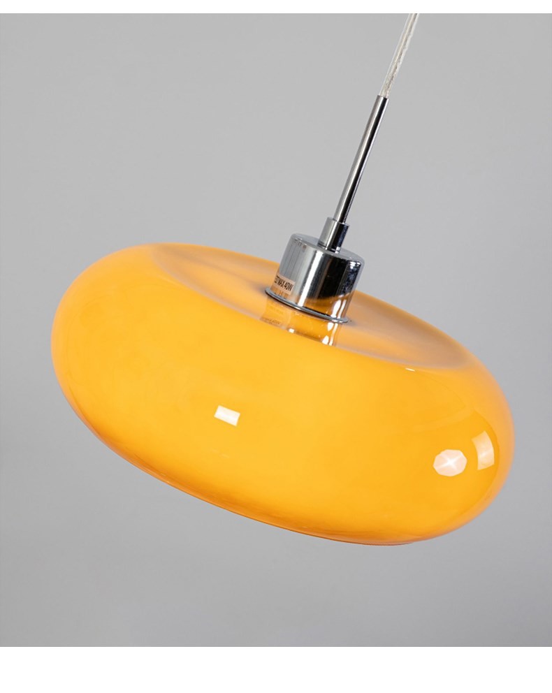Bauhaus Pendant Light Retro Dining Room Hanging Light Cream Custard Tart Light(WH-AP-556)
