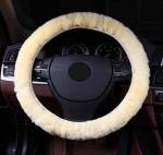 Steeringwheel faux fur Steering Wheel Cover Genuine Leather Cover NEW