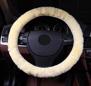 Quality Steeringwheel faux fur Steering Wheel Cover Genuine Leather Cover NEW wholesale
