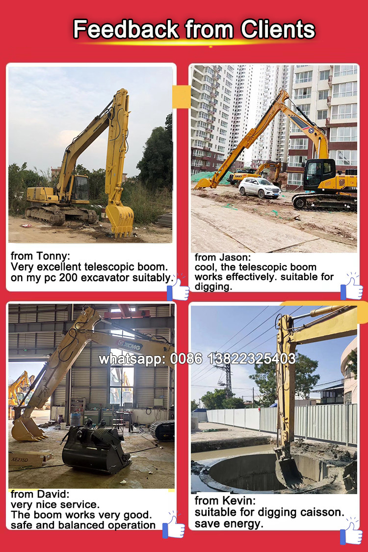Double Limit Design Excavator Telescopic Boom Arm For Digging In Construction Work