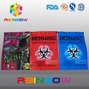 Quality Custom Logo Caution Herbal Incense k Bags 10g 4g Chemical Voodoo Spice Smoke Bag wholesale