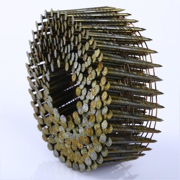Yellow Stainless Steel Ring Shank Coil Siding Nails