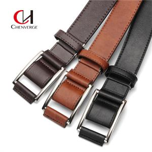 Quality 130cm Length Men's Leather Belt Non Perforated Export Business Belt PU wholesale